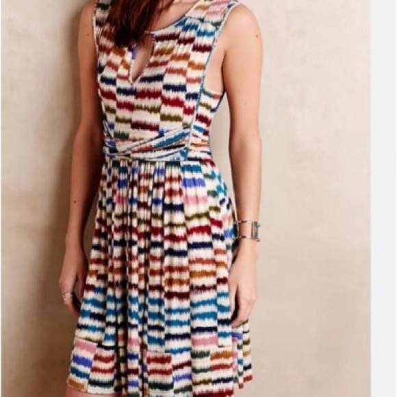 Anthropologie Maeve Colorful Sennebec Jersey Stretchy Sleeveless Dress Size M - Picture 15 of 15